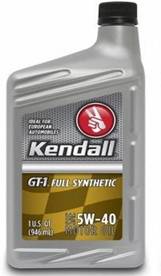 KENDALL GT-1 FULL SYNTHETIC SAE 5W-40 1 U.S QUART